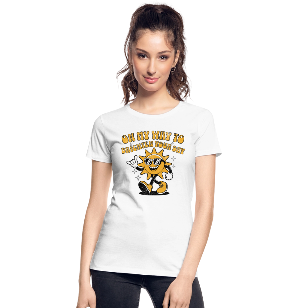 Safis Sports Frauen Premium Bio T-Shirt -on my way- - Weiß