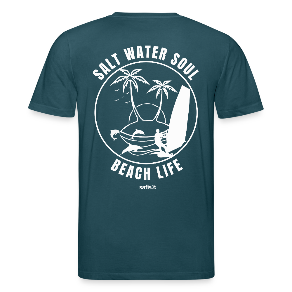 safis® Windsurf Unisex Bio-T-Shirt CREATOR -salt water soul- - Dunkles Petrol