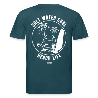 safis® Windsurf Unisex Bio-T-Shirt CREATOR -salt water soul- - Dunkles Petrol