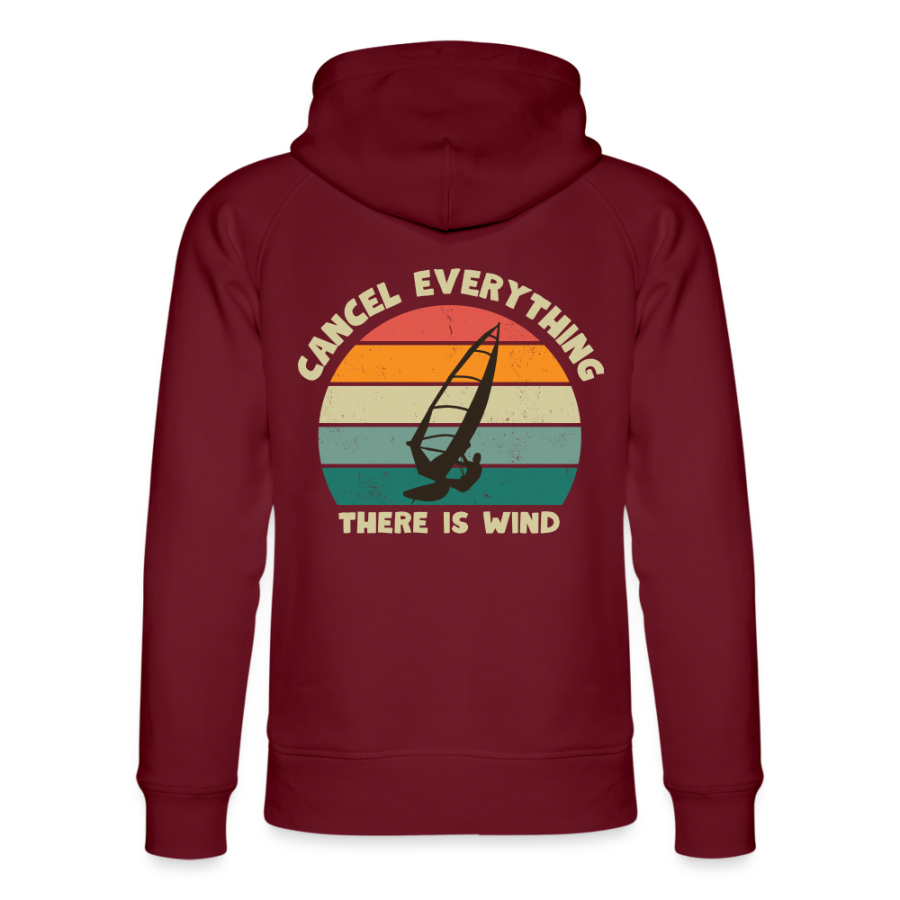 Unisex Bio-Hoodie -cancel everything- - Burgunderrot