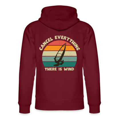 Unisex Bio-Hoodie -cancel everything- - Burgunderrot