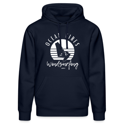 Unisex Bio-Hoodie DRUMMER -ocean vibes sunset- - French Navy