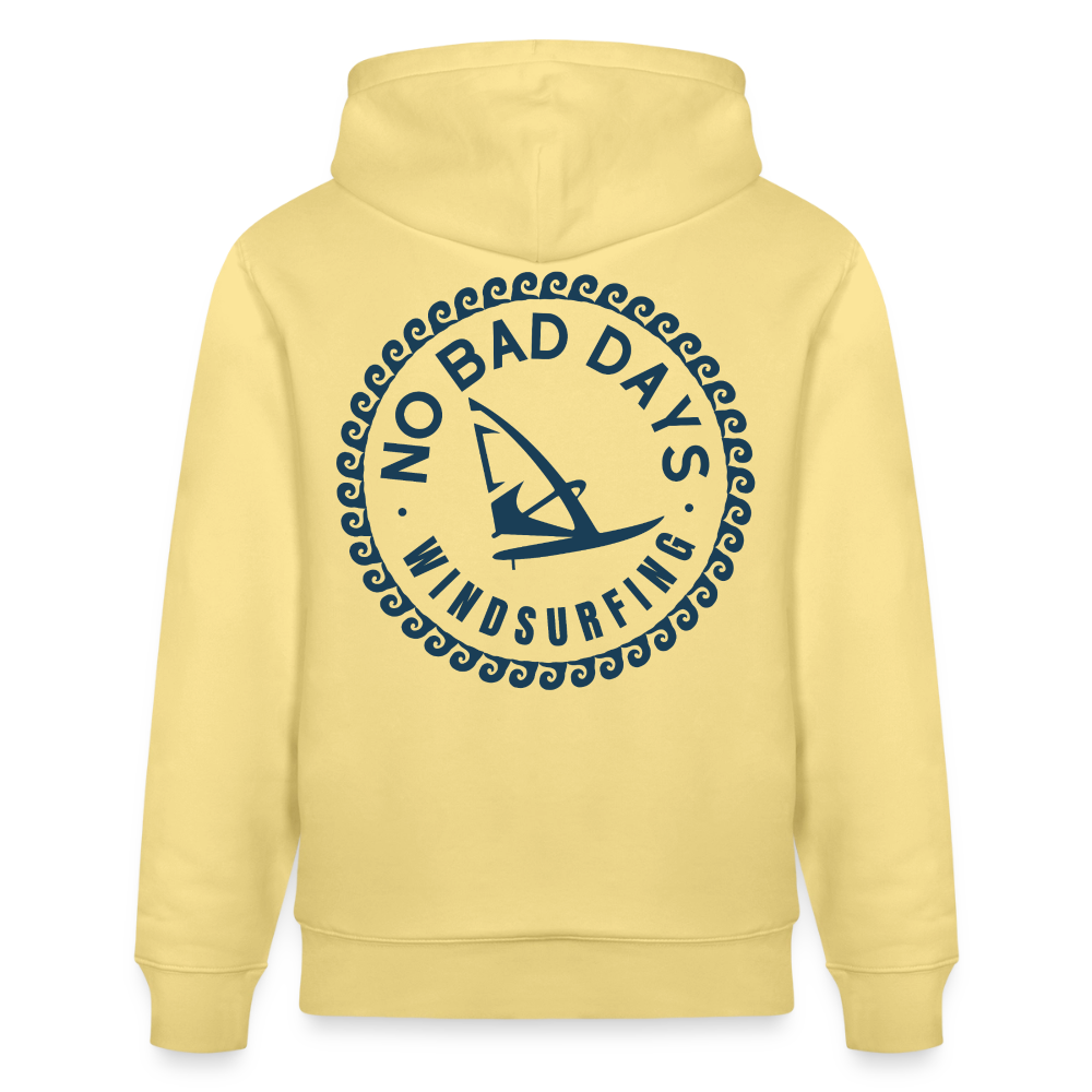 safis Windsurf Shirt | Unisex Bio-Hoodie CRUISER -no bad days- - Gelb Viva 