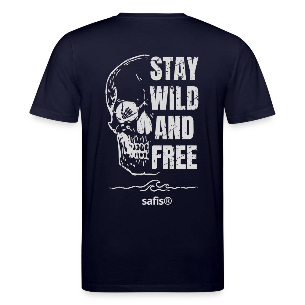 safis® Windsurf Shirt -wild and free- Unisex Bio-T-Shirt CREATOR - Navy