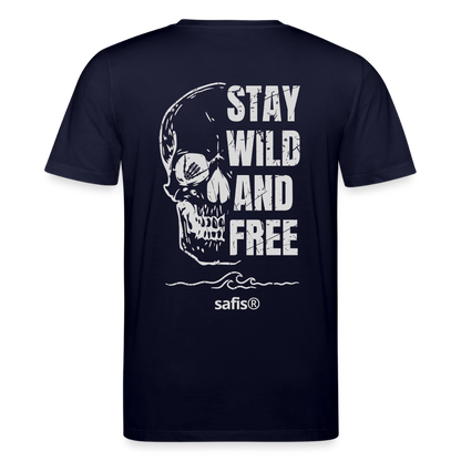 safis® Windsurf Shirt -wild and free- Unisex Bio-T-Shirt CREATOR - Navy