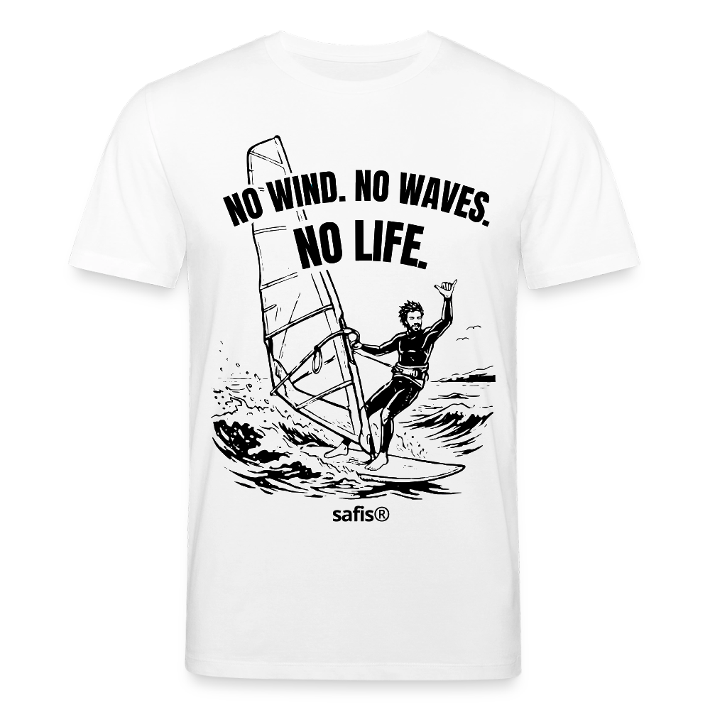 safis® Windsurf Bio-Shirt -no life- Unisex Bio-T-Shirt CREATOR - Weiß