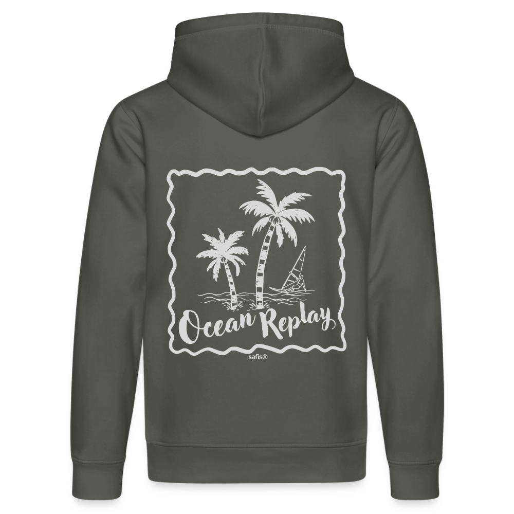Unisex Bio-Hoodie Drummer -Ocean replay- - Anthrazit