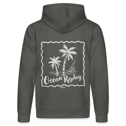 Unisex Bio-Hoodie Drummer -Ocean replay- - Anthrazit