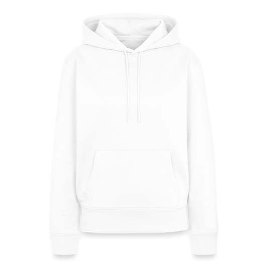 Frauen Premium Hoodie Weiß – „I’d rather be“ für Windsurferinnen