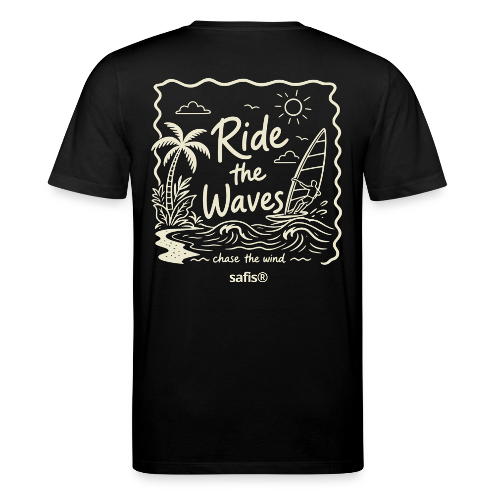 Unisex Bio-T-Shirt CREATOR -ride the waves- - Schwarz