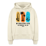 safis Windsurf Shirt Frauen Bio Hoodie Nora -my passion my life- - Natur