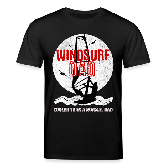 safis® Geschenkidee für Windsurf-Papas -windsurfdad- Unisex Bio-T-Shirt CREATOR - Schwarz