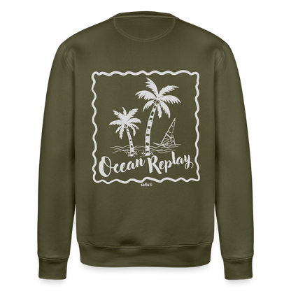 safis® Windsurf Bio-Sweatshirt Roller -Ocean replay- - Khaki