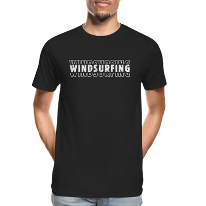 Männer Premium Bio T-Shirt -windsurfing- - Schwarz