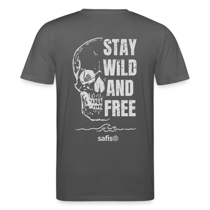 safis® Windsurf Shirt -wild and free- Unisex Bio-T-Shirt CREATOR - Anthrazit