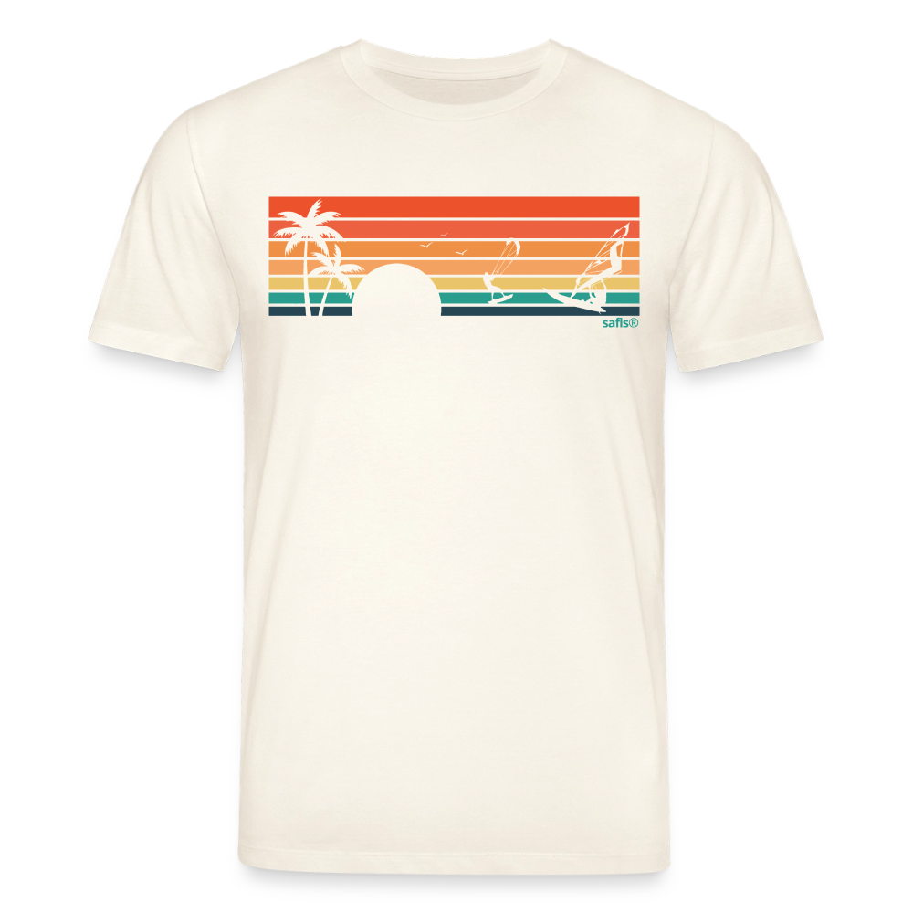 safis® | Nachhaltige Windsurf-Kleidung -sunset- Unisex Bio-T-Shirt CREATOR - Naturweiß 