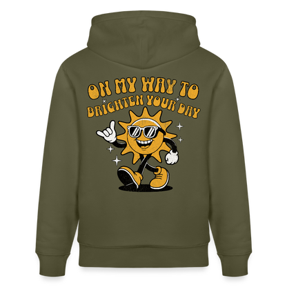 Geschenke Für Windsurfer Bio-Hoodie CRUISER -on my way- - Khaki Grün