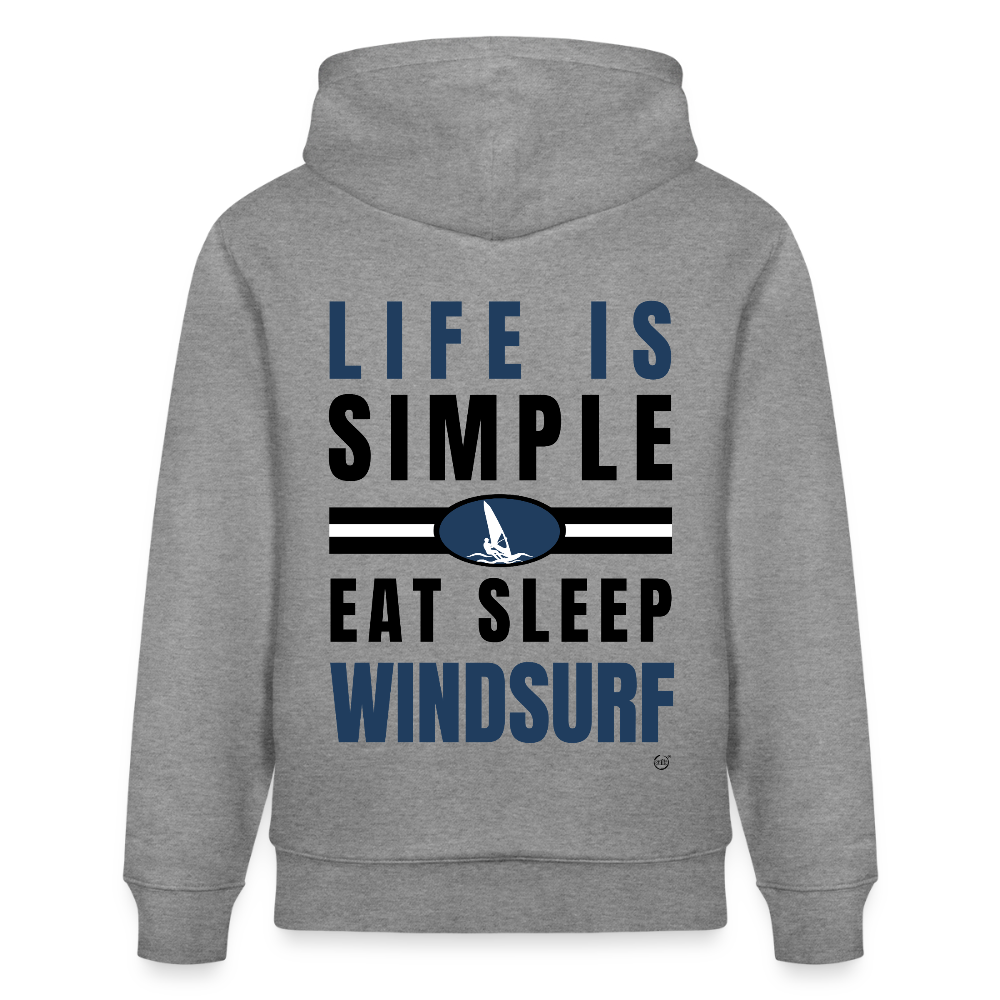 Unisex Bio-Hoodie CRUISER - Hellgrau marmoriert