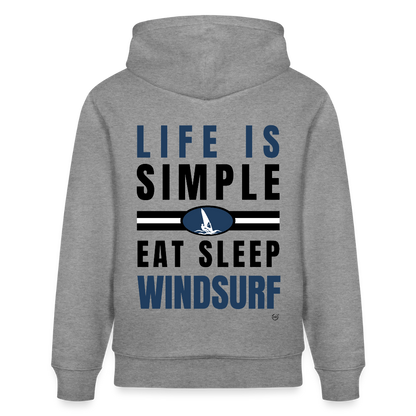 Unisex Bio-Hoodie CRUISER - Hellgrau marmoriert