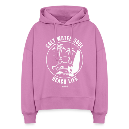Boxy Frauen Bio Hoodie Nora -salt water soul- - Pink