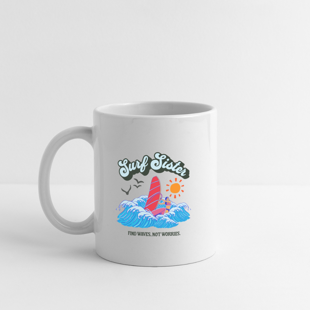 Tasse -surf sister- - Weiß