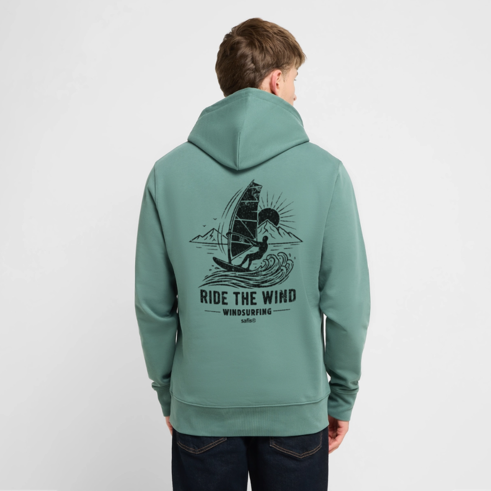 Unisex Bio-Hoodie CRUISER -ride the wind- - Tanngrün