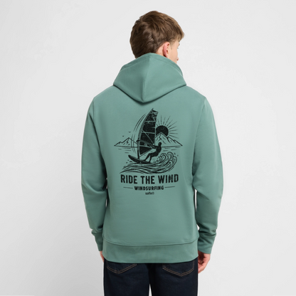 Unisex Bio-Hoodie CRUISER -ride the wind- - Tanngrün