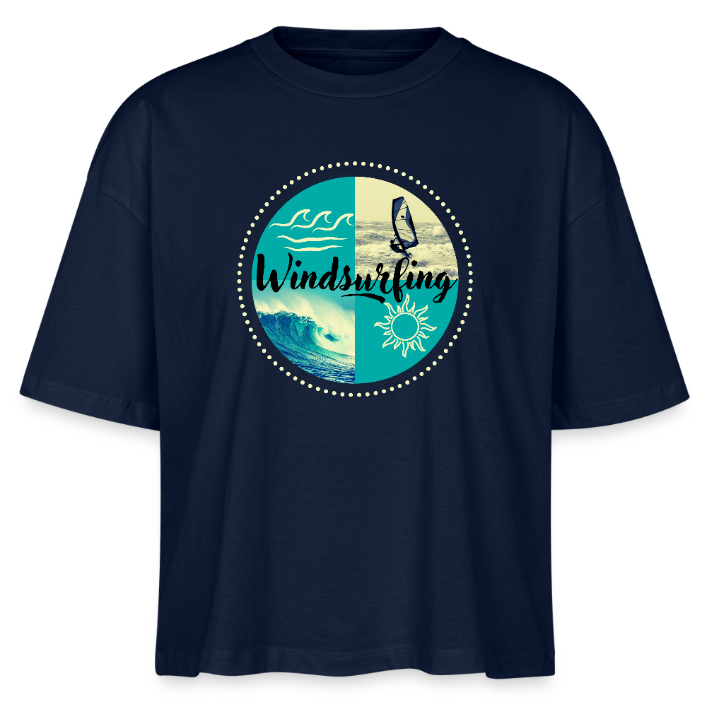 Frauen Boxy Bio-T-Shirt -ocean- - Navy