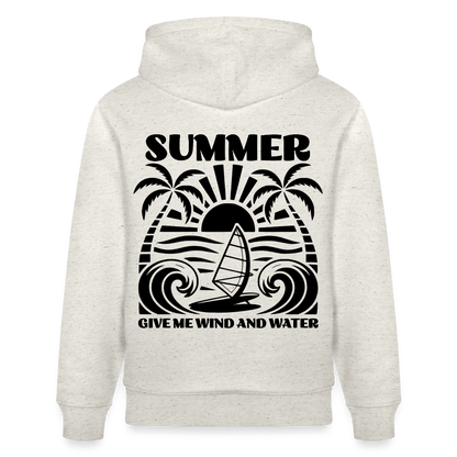 Unisex Bio-Hoodie CRUISER -give me wind and water- - Beige meliert