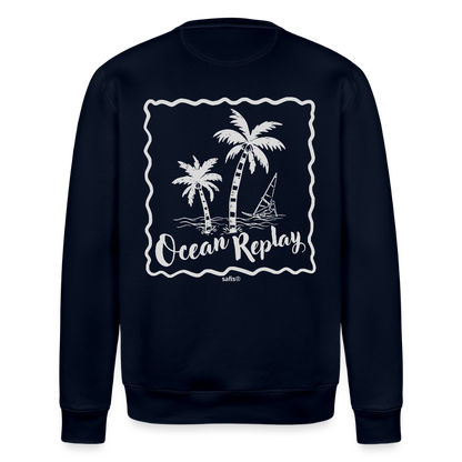 Unisex Bio-Sweatshirt ROLLER -ocean replay- - Navy