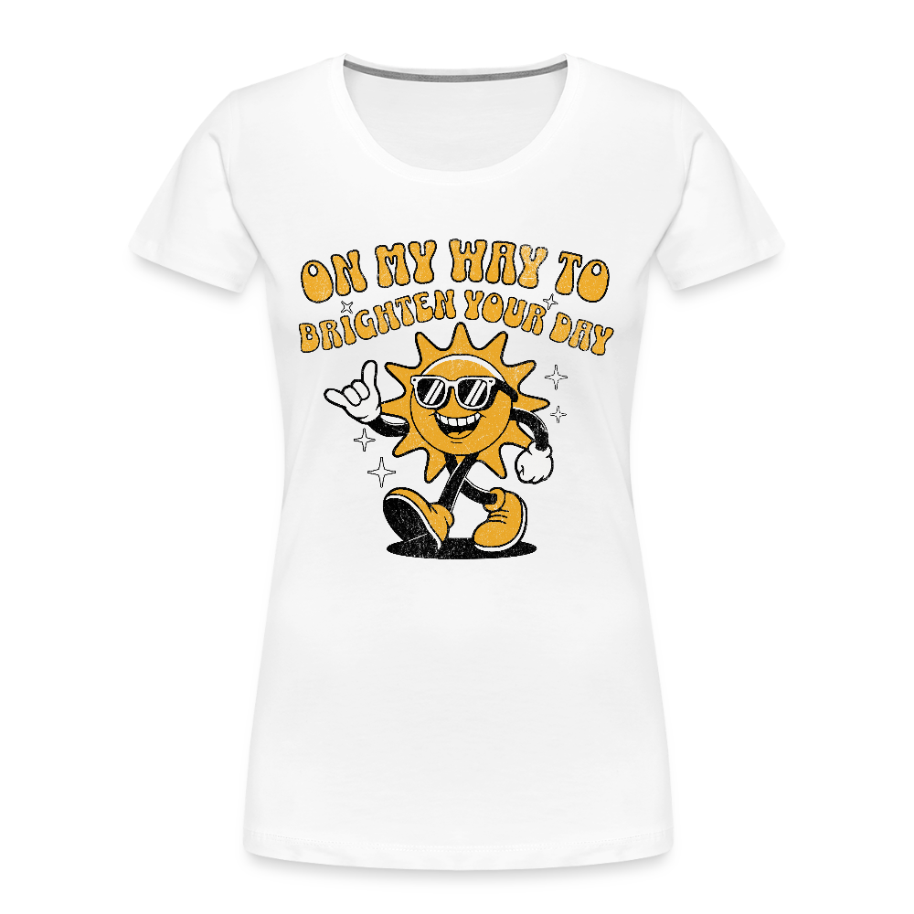Safis Sports Frauen Premium Bio T-Shirt -on my way- - Weiß