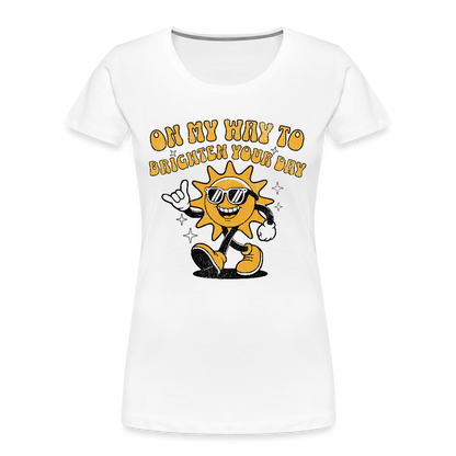 Safis Sports Frauen Premium Bio T-Shirt -on my way- - Weiß