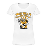 Safis Sports Frauen Premium Bio T-Shirt -on my way- - Weiß