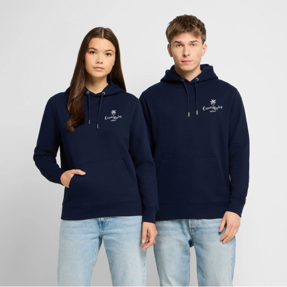 Unisex Bio-Hoodie Cruiser -Ocean Replay- - Navy