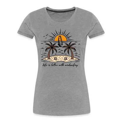 Frauen Premium Bio T-Shirt -better life- - Grau meliert