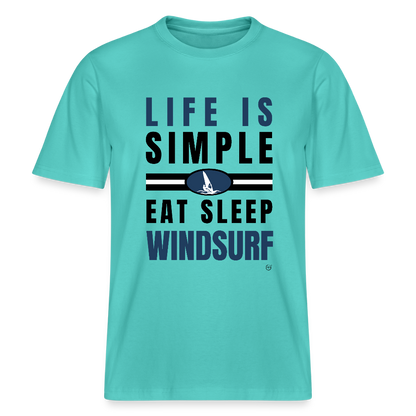 Relaxed Fit Unisex Bio-T-Shirt - Poolblau