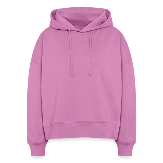 Boxy Frauen Bio Hoodie -never know- - Pink