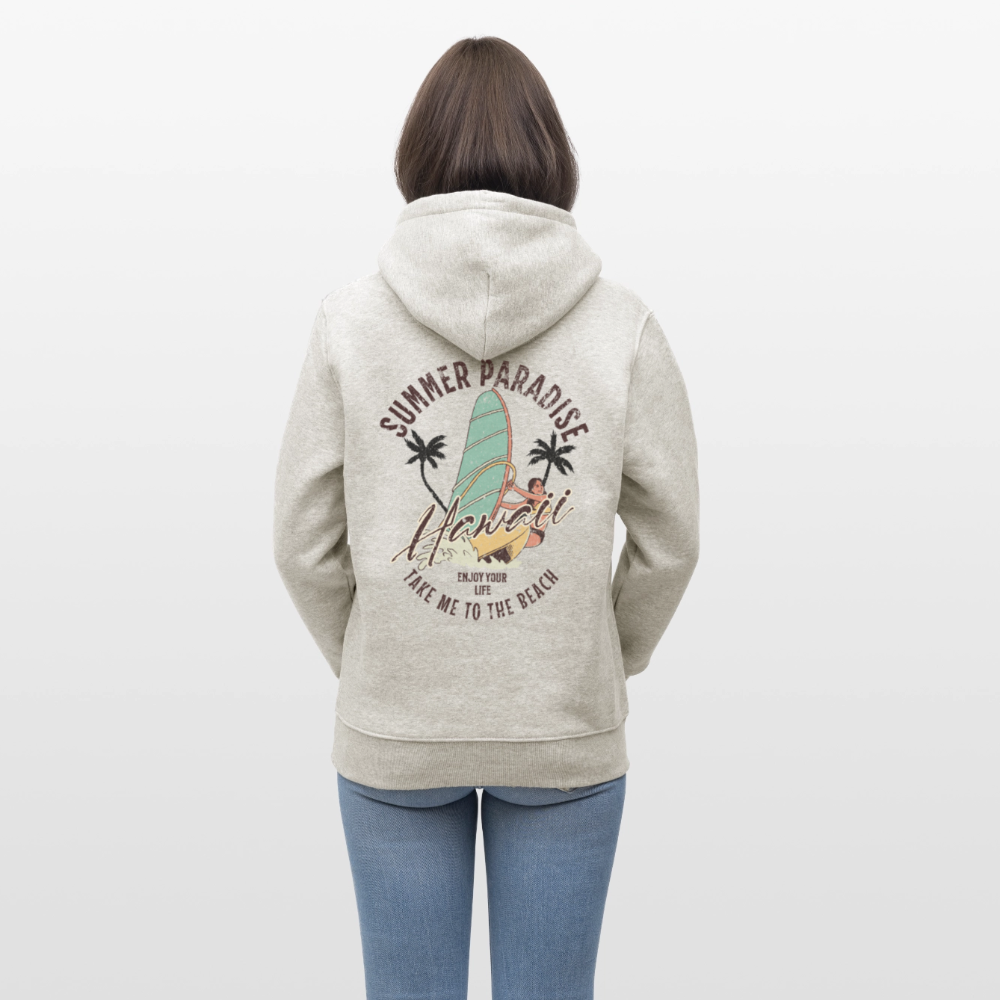 Unisex Bio-Hoodie CRUISER -enjoy life- - Beige meliert