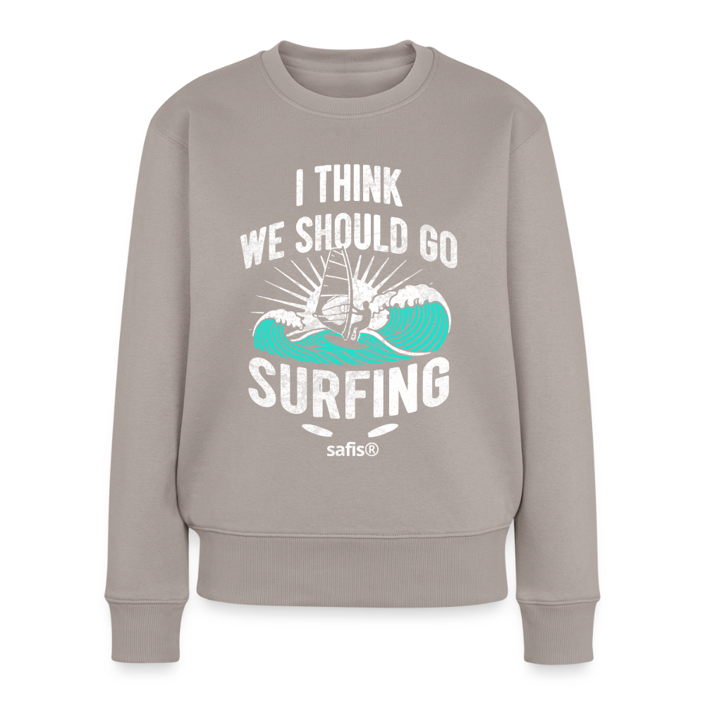 Windsurfing Frauen Premium Pullover -surfing- - Taupe safis®