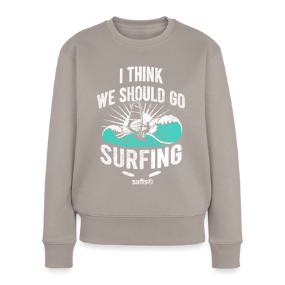 Windsurfing Frauen Premium Pullover -surfing- - Taupe safis®