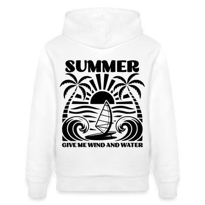 Unisex Bio-Hoodie CRUISER -give me wind and water- - Weiß