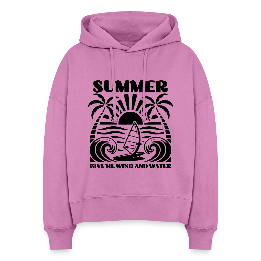 Safis Shop Frauen Bio Hoodie Nora -give me wind and water- - Pink