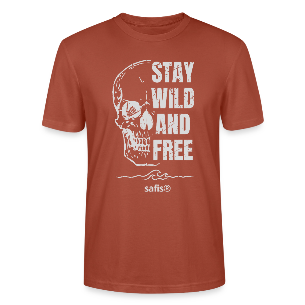 Windsurf T Shirt Herren safis® -wild and free- Unisex T-Shirt CRAFTER - Terrakotta