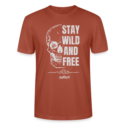 Windsurf T Shirt Herren safis® -wild and free- Unisex T-Shirt CRAFTER - Terrakotta