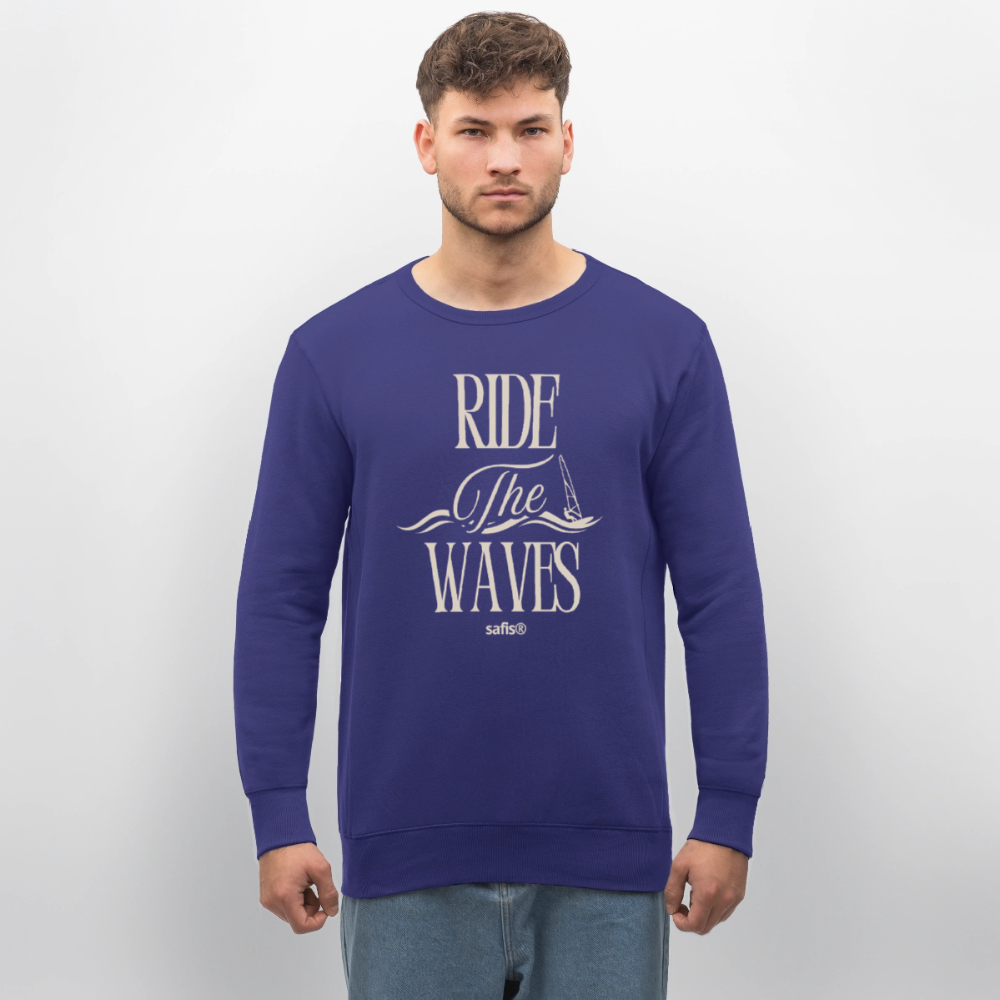 Unisex Bio-Sweatshirt ROLLER -ride the waves- - Dämmerung