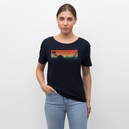 -sunset- Stanley/Stella Relaxed Rundhals Frauen Bio-T-Shirt SERENA - Navy
