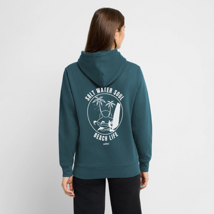 Unisex Bio-Hoodie CRUISER -salt water soul- - Dunkles Petrol