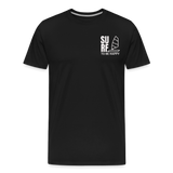 Männer Premium Bio T-Shirt -surf to be happy- - Schwarz