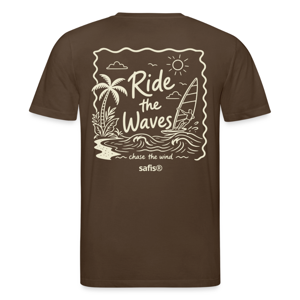 Unisex Bio-T-Shirt CREATOR -ride the waves- - Dunkelbraun