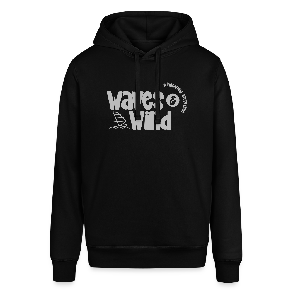 Bio-Hoodie -waves & wind- - Schwarz